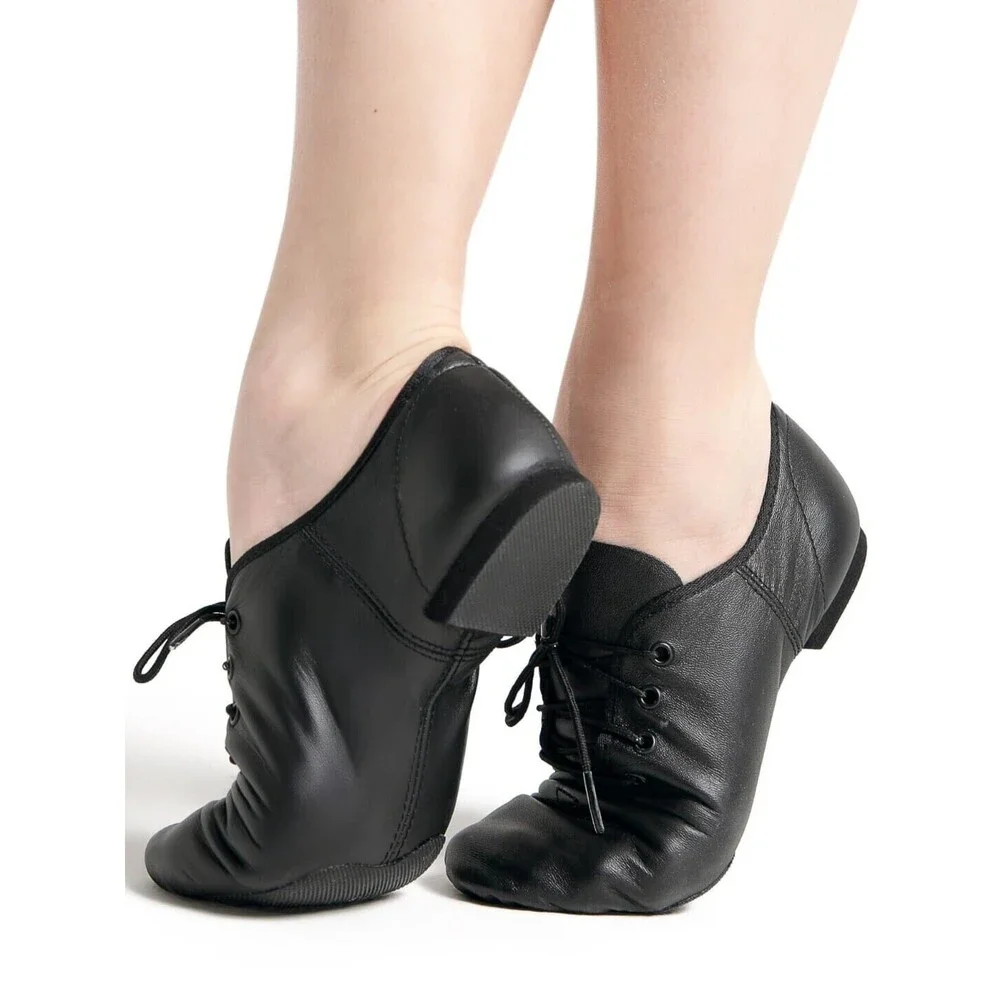 NEW Capezio Women's Size‎ 5 M Split Sole Black Techno-Jazz Oxford Shoes EJ1